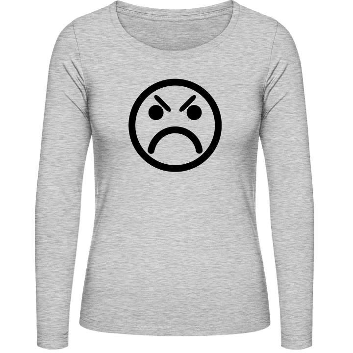Angry Smiley Langermet skjorte for kvinner contain pic