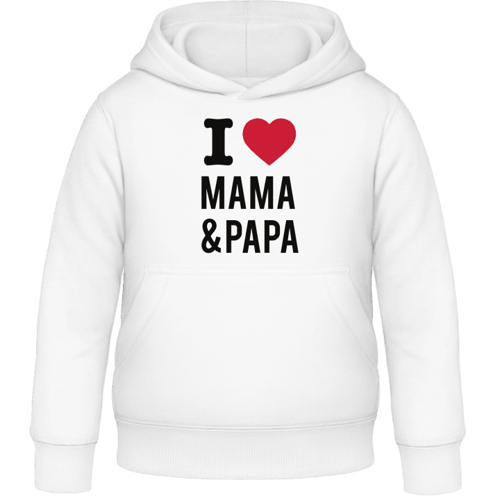 I Love Mama & Papa Kids Hoodie 0 image
