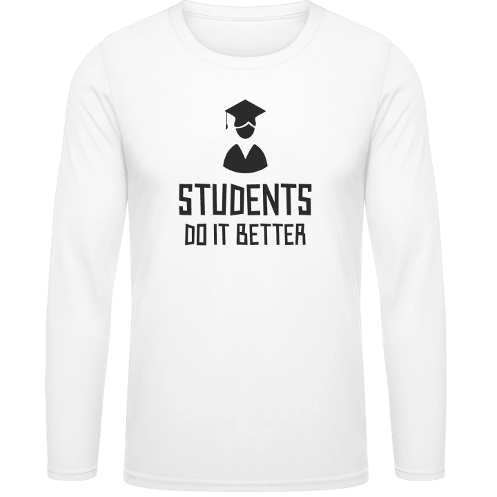 Students Do It Better Shirt met lange mouwen contain pic