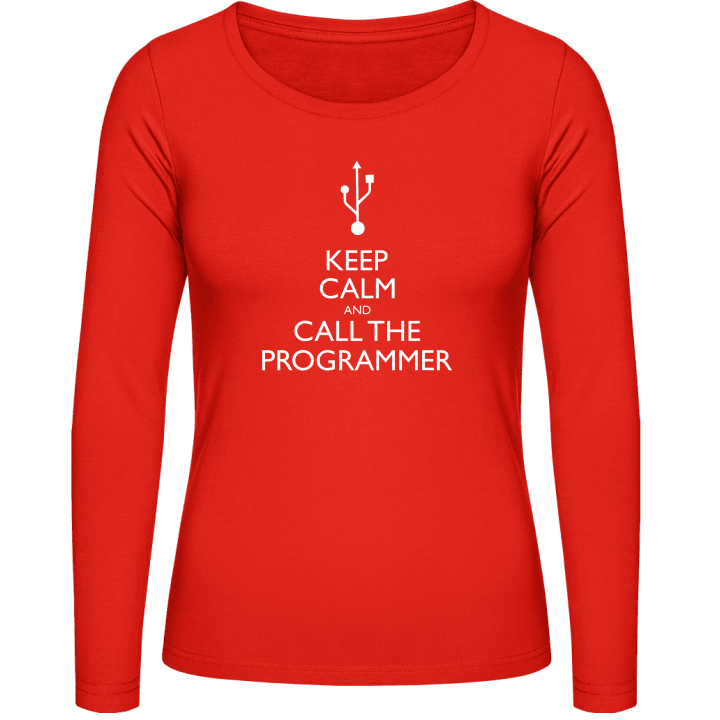 Keep Calm And Call The Programmer Frauen Langarmshirt contain pic