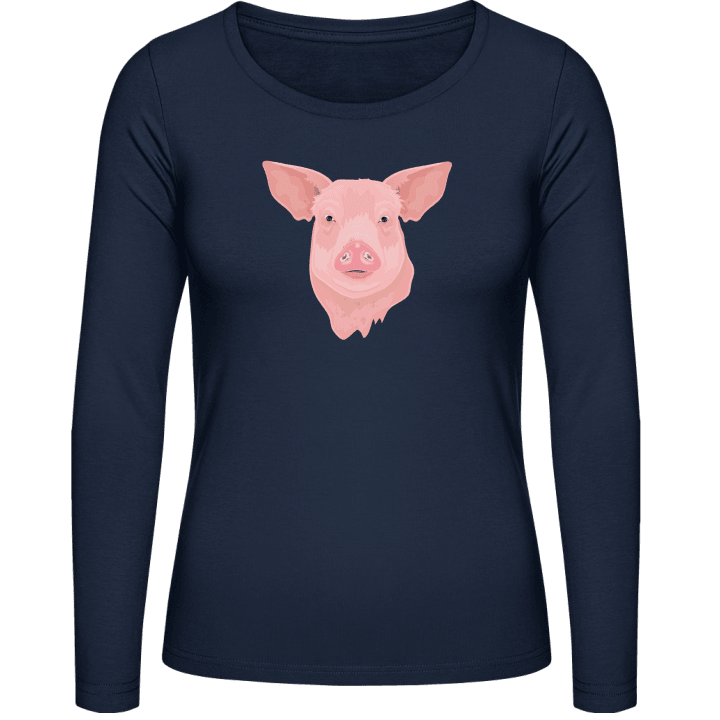 Schweine Kopf Realistisch Frauen Langarmshirt 0 image