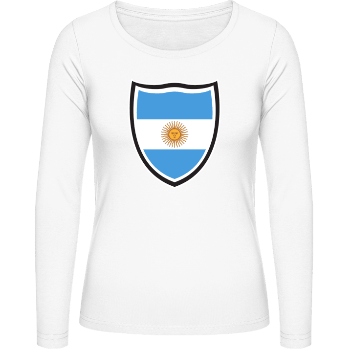 Argentina Flag Shield Vrouwen Lange Mouw Shirt contain pic