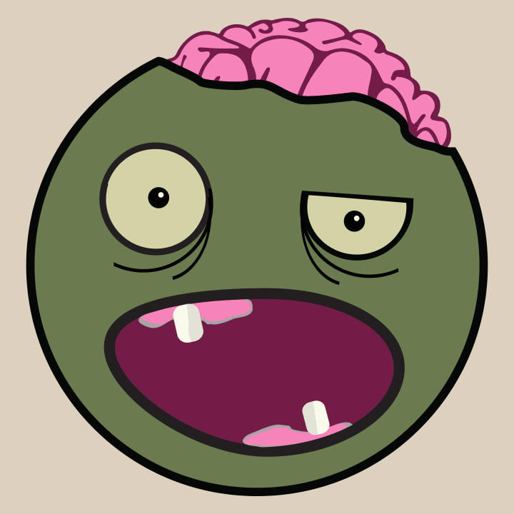 Zombie Brain Smiley Hoodie 0 image