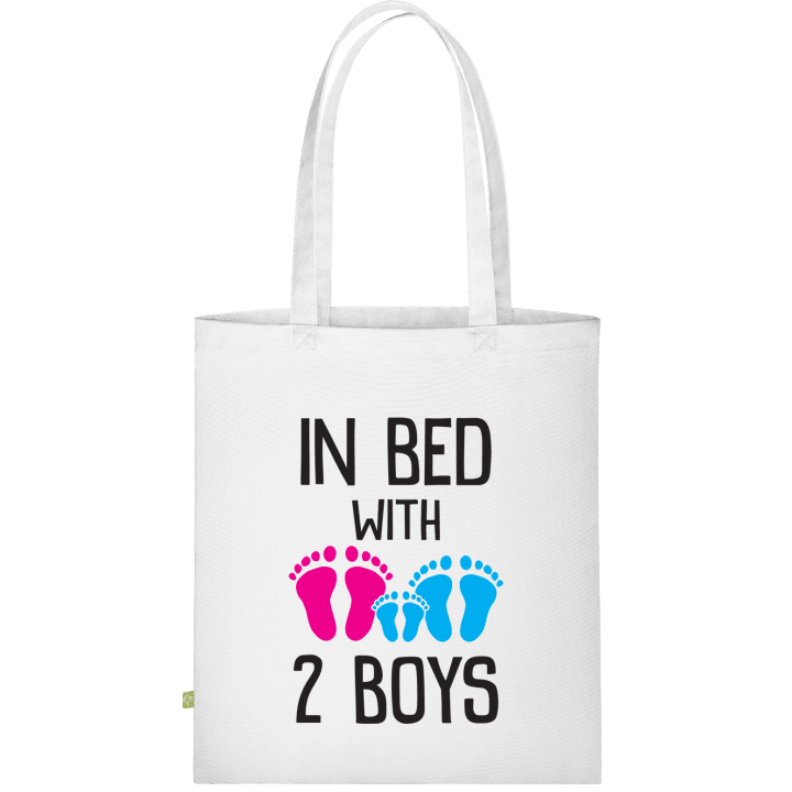 In Bed With 2 Boys Stof taske 0 image