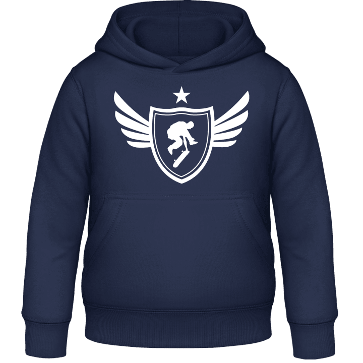 Skater Winged Kids Hoodie contain pic