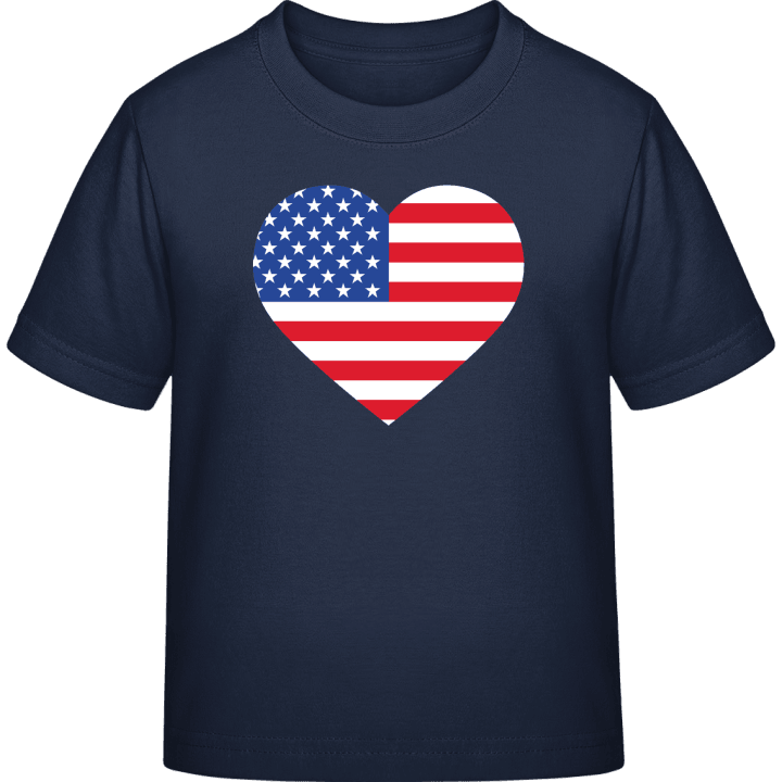 USA Heart Flag T-shirt för barn contain pic