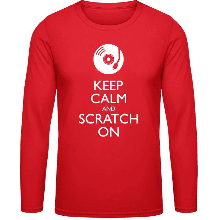 Keep Calm And Scratch On Camicia a maniche lunghe contain pic
