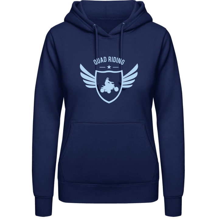 Quad Riding Winged Vrouwen Hoodie contain pic