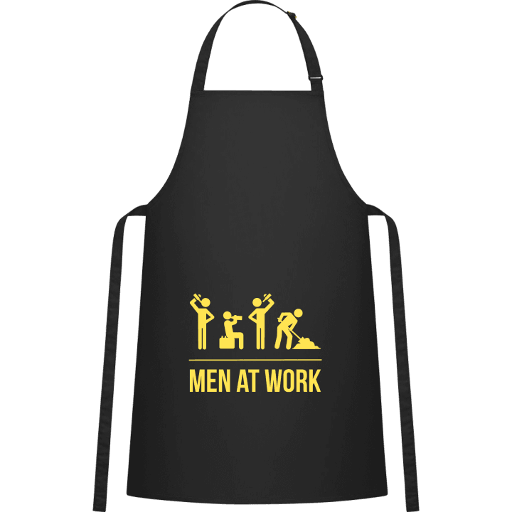Men At Work Delantal de cocina contain pic