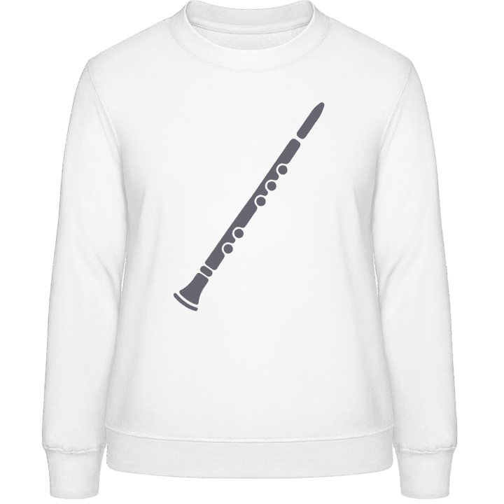 Clarinet Silhouette Sweatshirt för kvinnor contain pic