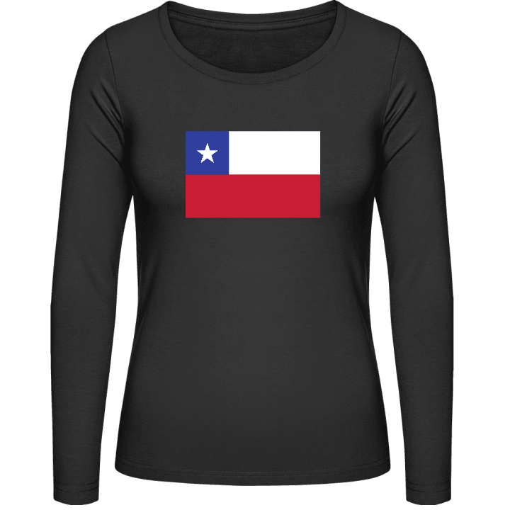 Chile Flag Langermet skjorte for kvinner contain pic