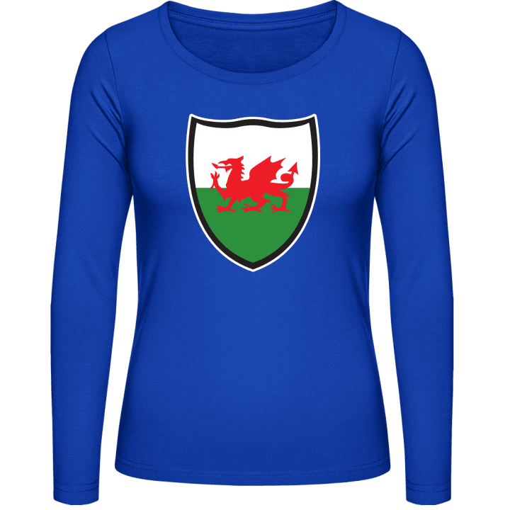 Wales Flag Shield T-shirt à manches longues pour femmes 0 image