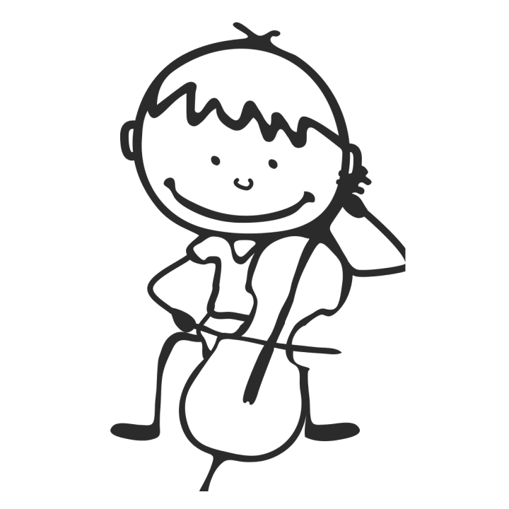 Cello Player Comic Kvinnor långärmad skjorta 0 image