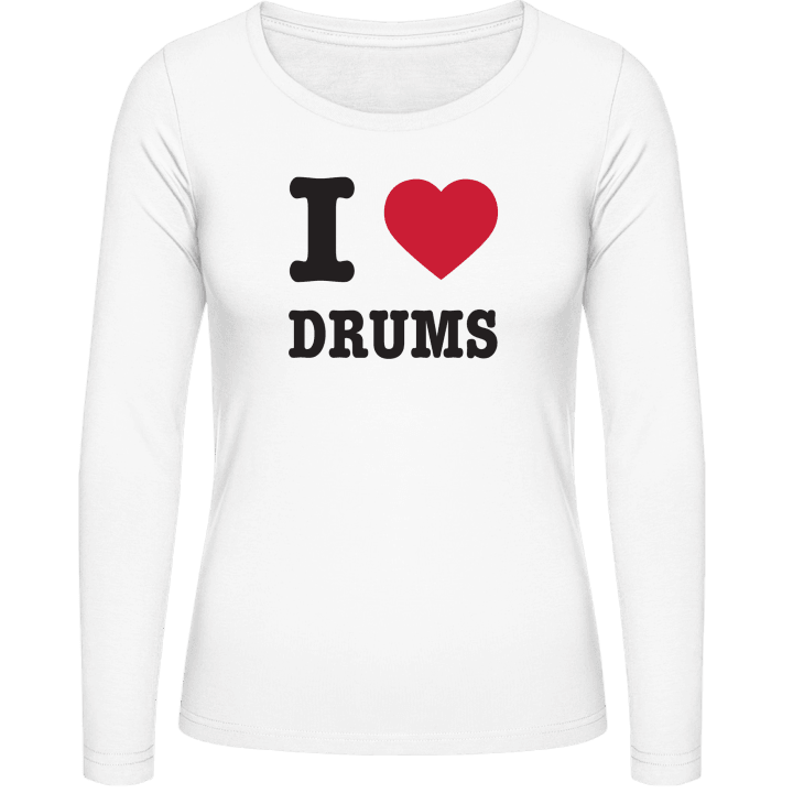 I Heart Drums Langermet skjorte for kvinner contain pic