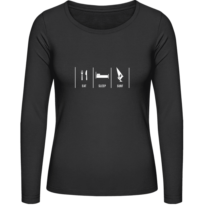 Eat Sleep Windsurf Langermet skjorte for kvinner contain pic