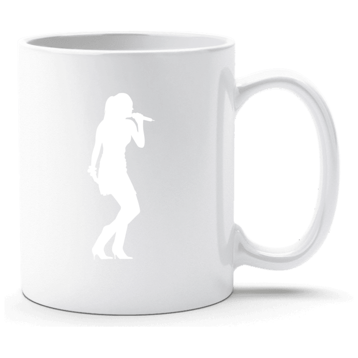 Singing Woman Silhouette Taza contain pic