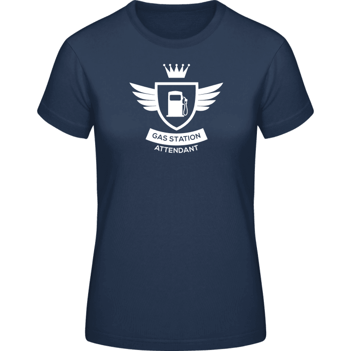 Gas Station Attendant Coat Of Arms Winged Frauen T-Shirt contain pic