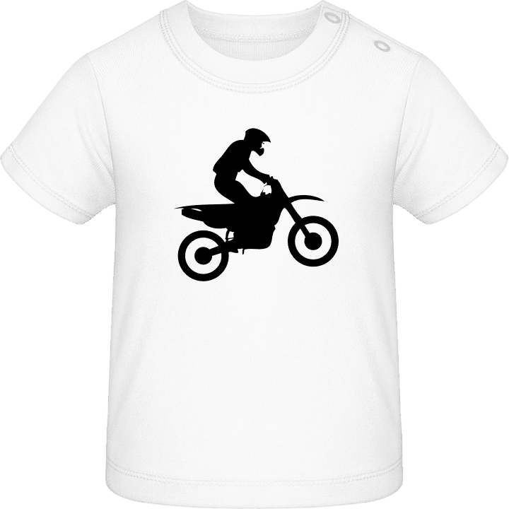 Motocross Driver Silhouette Baby T-skjorte 0 image