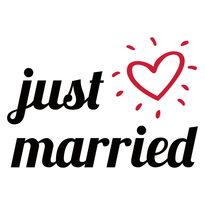 Just Married Heart T-shirt för kvinnor 0 image