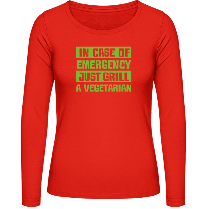 Grill A Vegetarian Vrouwen Lange Mouw Shirt contain pic