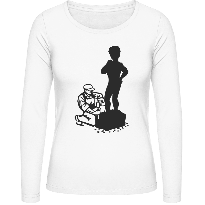 Sculptor Silhouette Vrouwen Lange Mouw Shirt contain pic