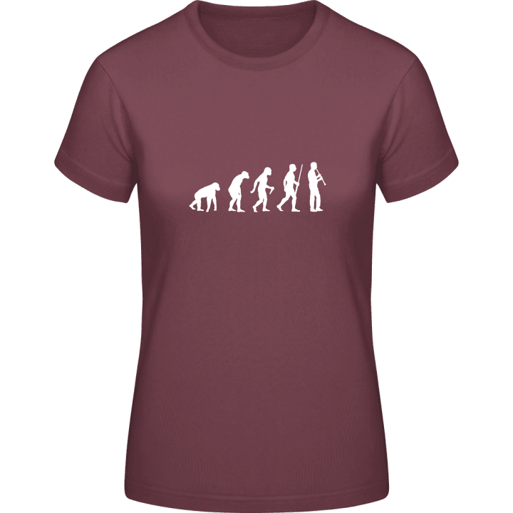 Clarinet Player Evolution T-skjorte for kvinner contain pic