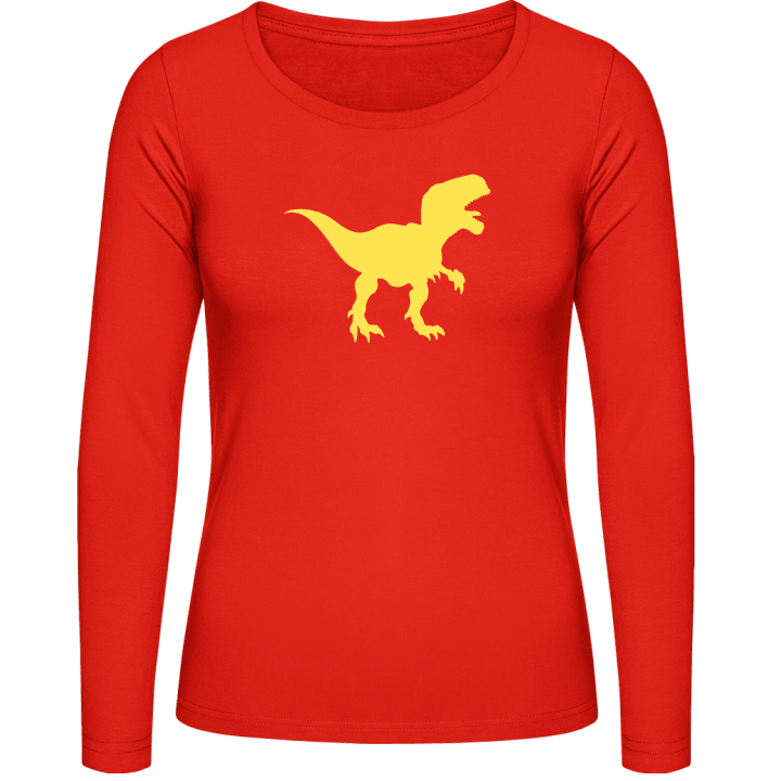 T Rex Dino Silhouette Frauen Langarmshirt 0 image