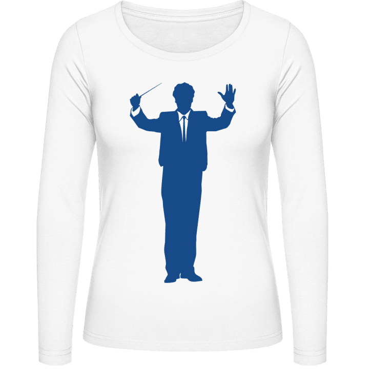 Conductor Silhouette Langermet skjorte for kvinner contain pic