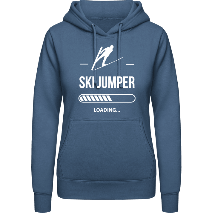 Ski Jumper Loading Felpa con cappuccio da donna contain pic
