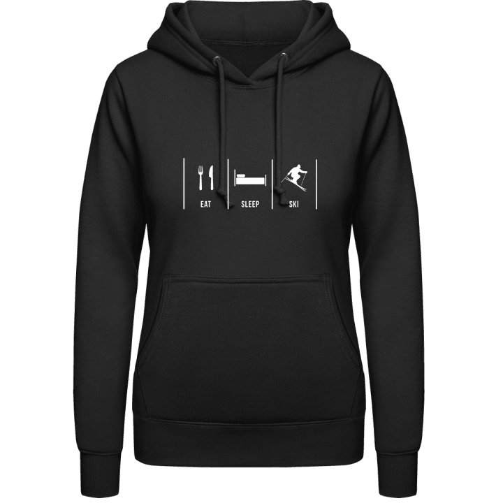 Eat Sleep Skiing Sweat à capuche pour femme contain pic