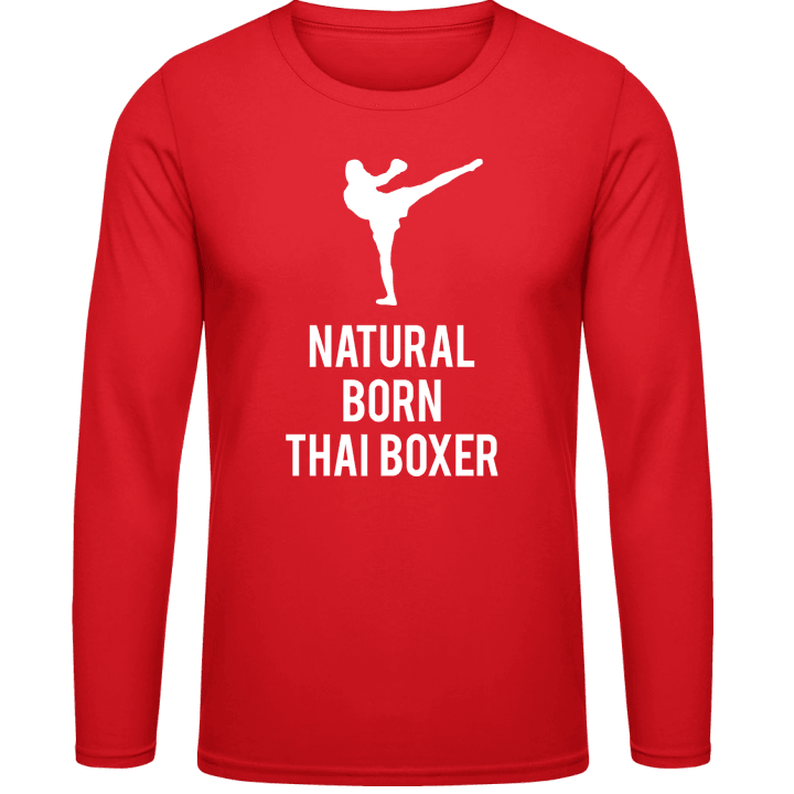 Natural Born Thai Boxer Langarmshirt contain pic