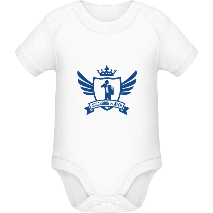 Accordion Player Winged Baby Romper contain pic