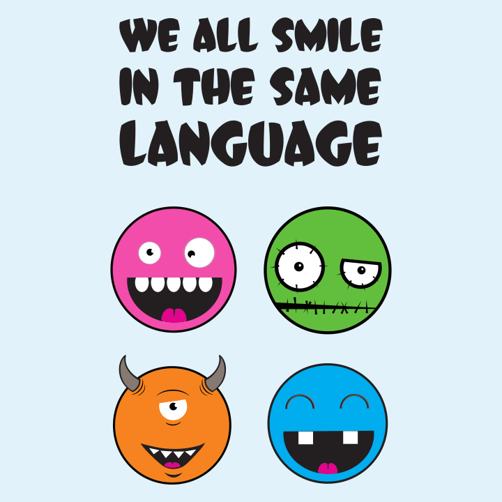 We All Smile In The Same Language Smileys Vrouwen Lange Mouw Shirt 0 image