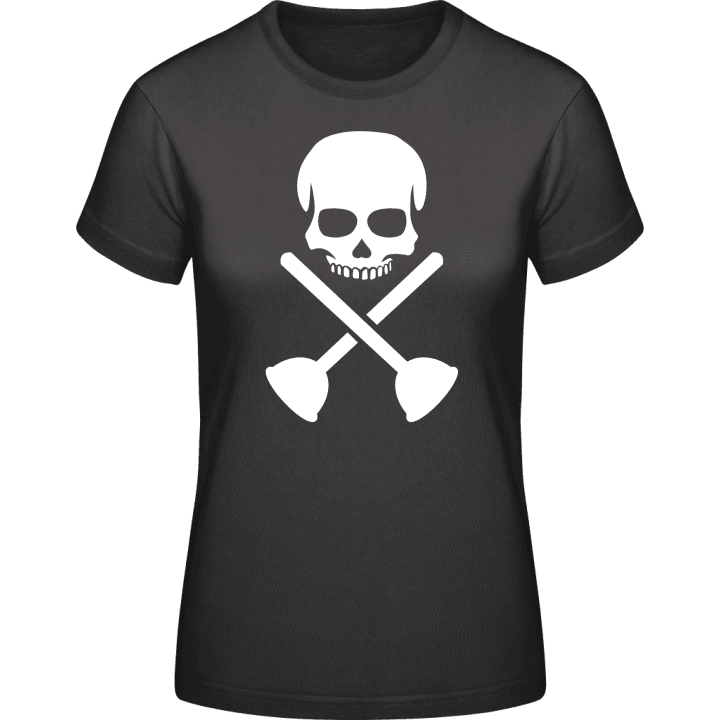 Plumber Skull T-skjorte for kvinner contain pic