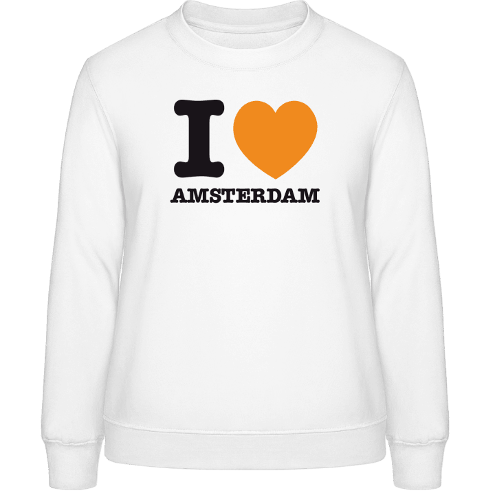 I Love Amsterdam Frauen Sweatshirt contain pic