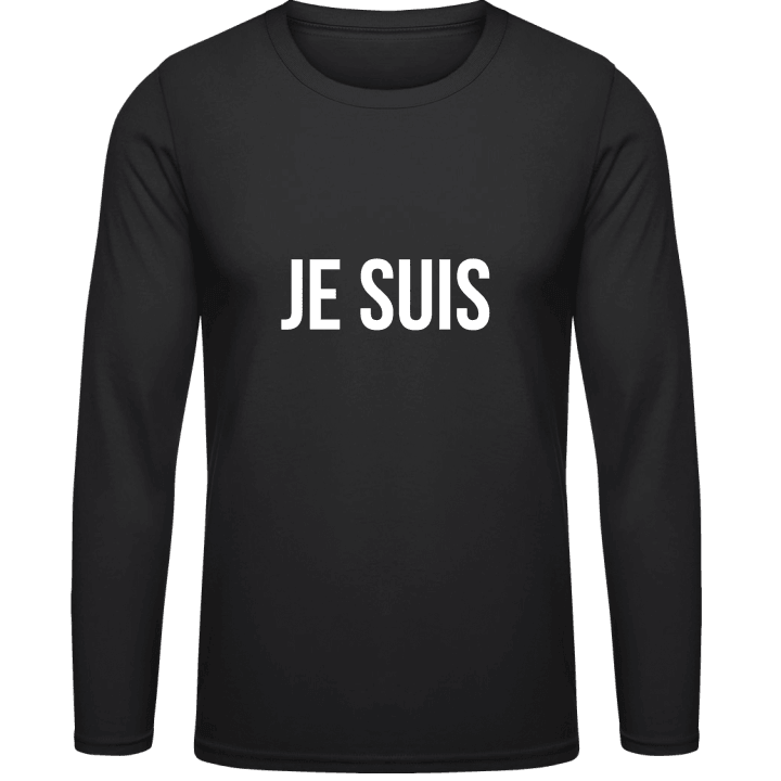 Je Suis + Text Langarmshirt contain pic