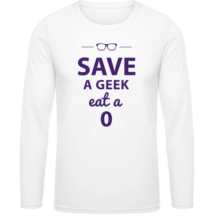 Save A Geek Eat A 0 Långärmad skjorta contain pic