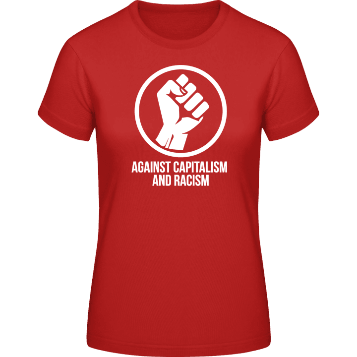 Against Capitalism And Racism T-shirt för kvinnor contain pic
