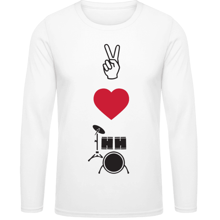 Peace Love Drums T-shirt à manches longues contain pic