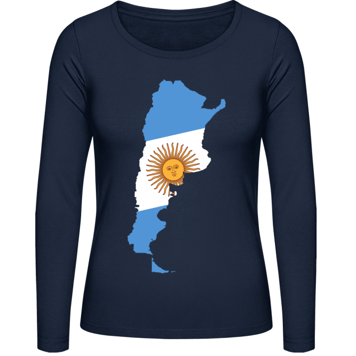 Argentina Map Langermet skjorte for kvinner contain pic