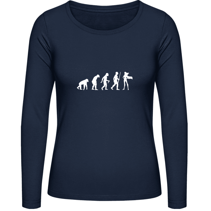 Female Superhero Evolution Frauen Langarmshirt contain pic