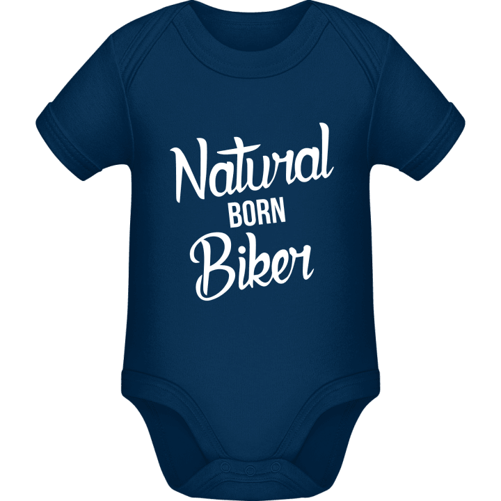 Natural Born Biker Text Baby romper kostym contain pic