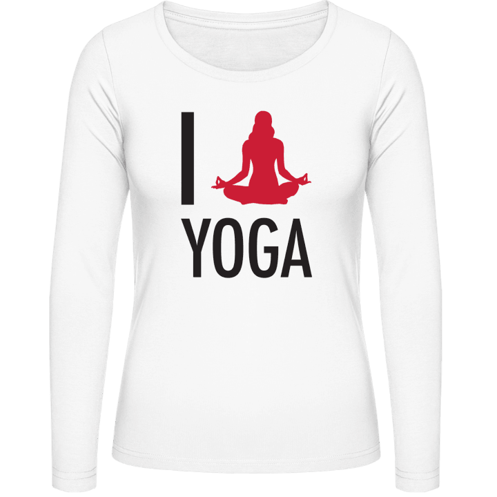 I Heart Yoga Frauen Langarmshirt contain pic