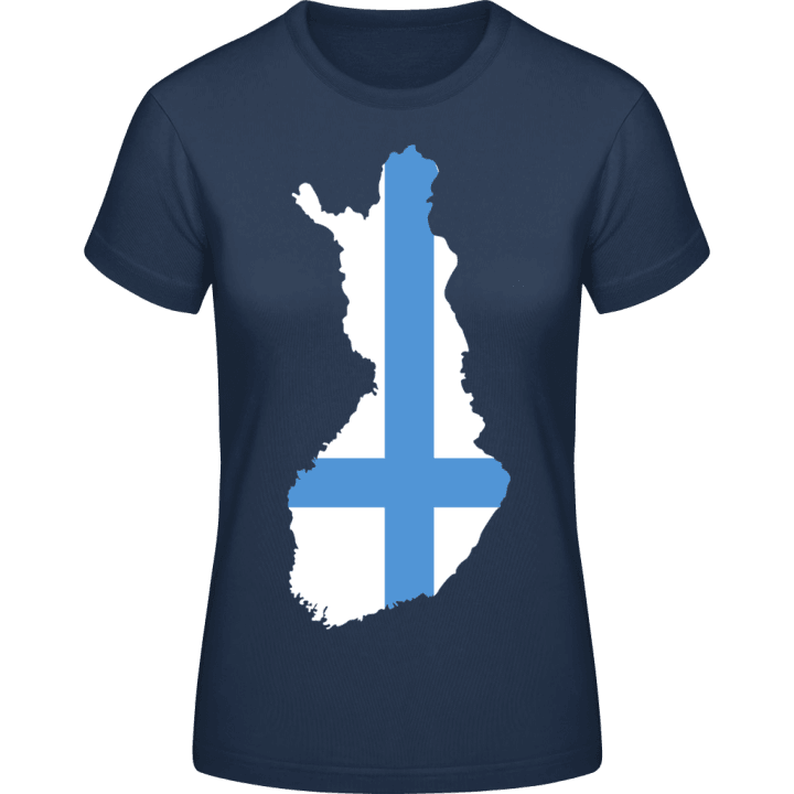 Finland Map T-skjorte for kvinner contain pic