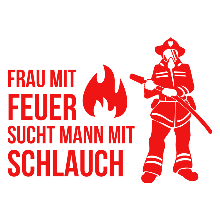Frau mit Feuer sucht Mann mit Schlauch T-shirt à manches longues pour femmes 0 image