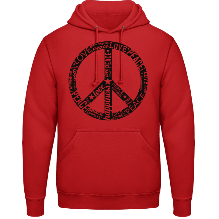 Peace Sign Typo Hoodie contain pic