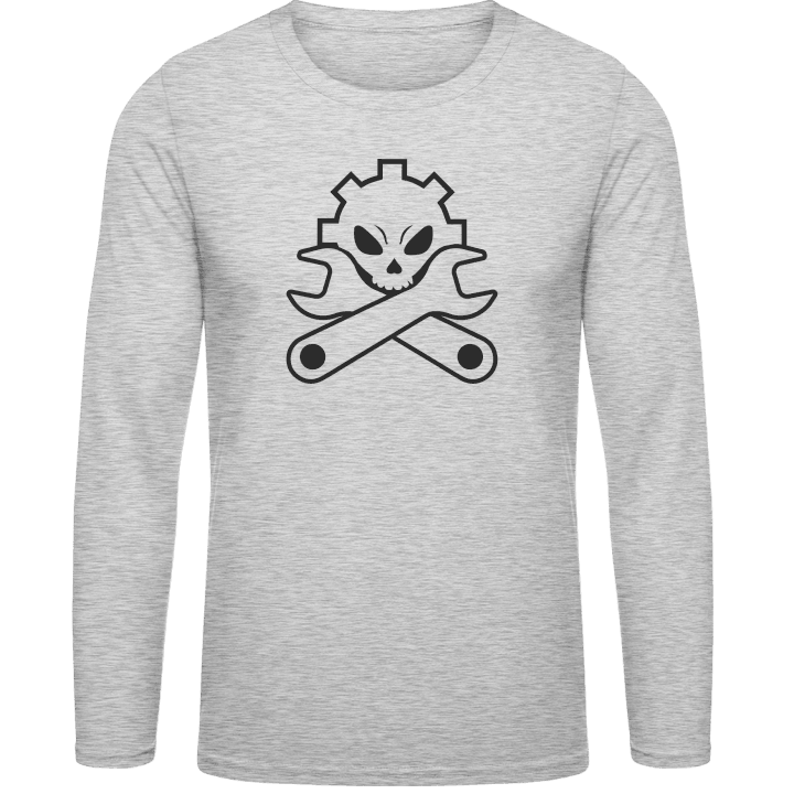 Mechanic Skull And Crossed Tools Langarmshirt contain pic
