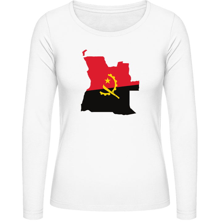 Angola Map Langermet skjorte for kvinner contain pic