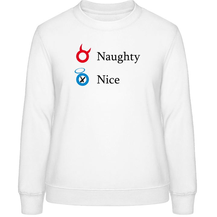 Naughty Nice Vrouwen Sweatshirt contain pic