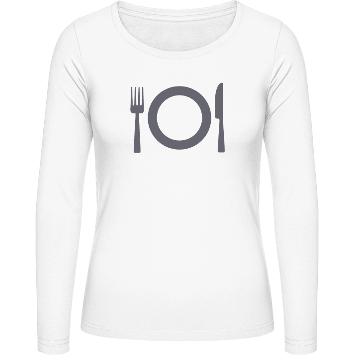 Restaurant Food Logo Camisa de manga larga para mujer contain pic